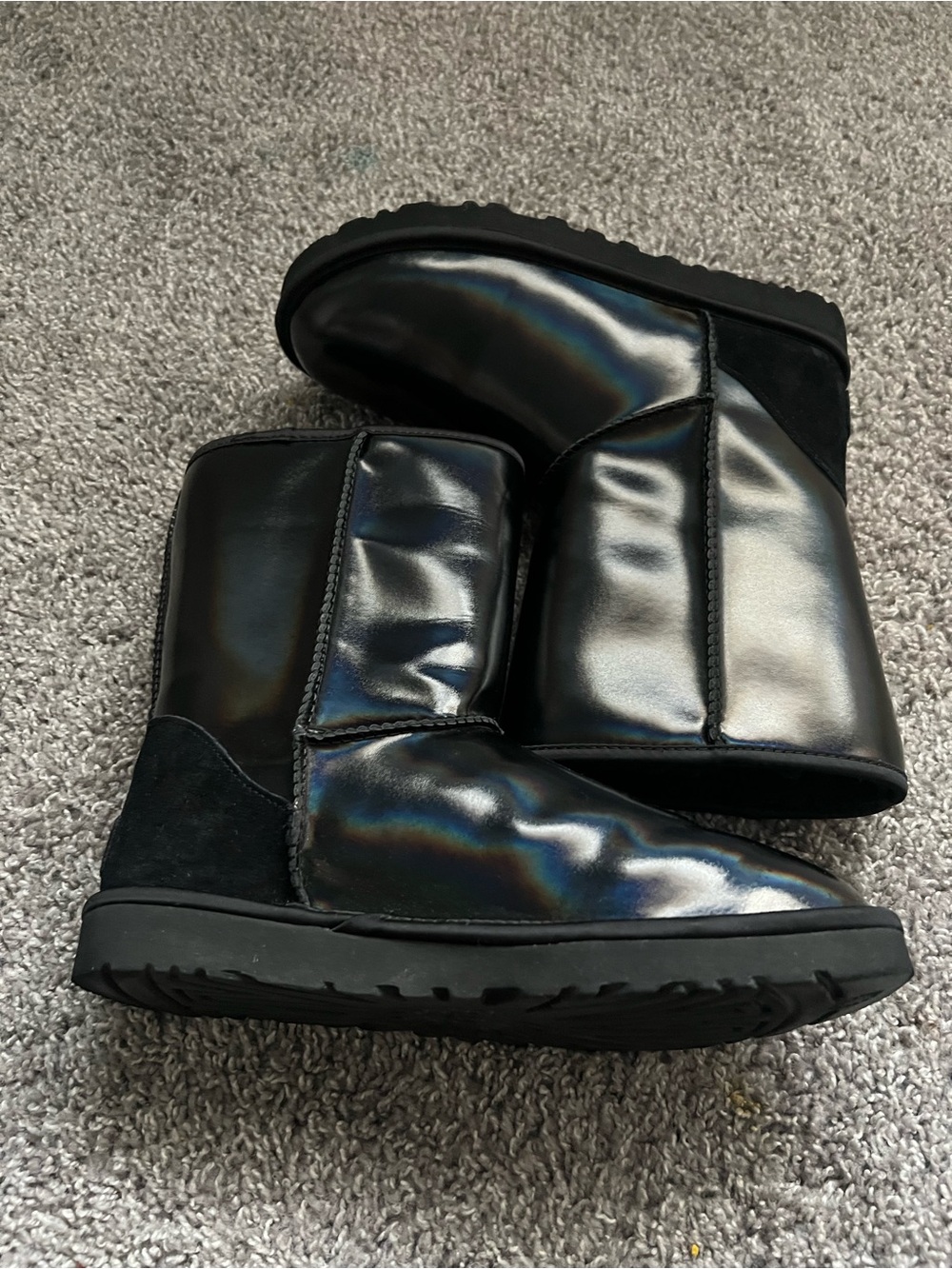 UGG Women's Black Iridescent Short Winter Boots